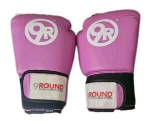9 Round Boxing Gloves Womens 14 Oz Pink 30 Minute Kickboxing Fit